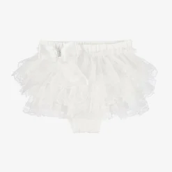 Beau KiD Shorts|Shorts*Baby Girls White Cotton Bloomer Shorts