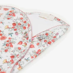 My Little Pie Feeding Accessories*Baby Girls White Cotton Pomegranate Burp Cloth (59cm)