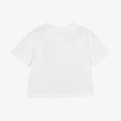Burberry Tops*Baby Girls White Cotton T-Shirt