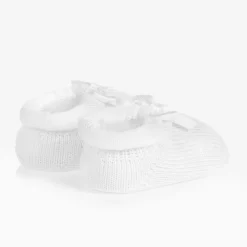 Story Loris Hair Accessories|Hair Accessories*Baby Girls White Headband & Booties Gift Set