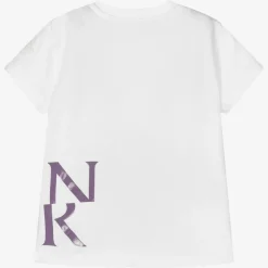 Moncler Enfant Tops*Baby Girls White Logo T-Shirt