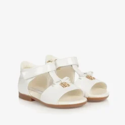 Dolce amp; Gabbana Sandals*Baby Girls White Patent Leather Sandals