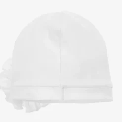 Lemon Loves Layette Hats*Baby Girls Pima Cotton Hat White