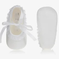 Early Days Pre Walkers|Pre Walkers*Baby Girls White Silk Shoes