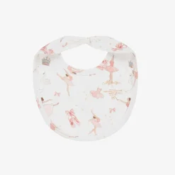 My Little Pie Feeding Accessories*Baby Girls White Supima Cotton Opera Bib