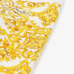 Dolce amp; Gabbana Leggings*Baby Girls Yellow Majolica Print Cotton Leggings