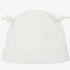 Emporio Armani Hats*Baby Ivory Cotton Logo Hat