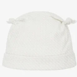 Emporio Armani Hats*Baby Ivory Cotton Logo Hat