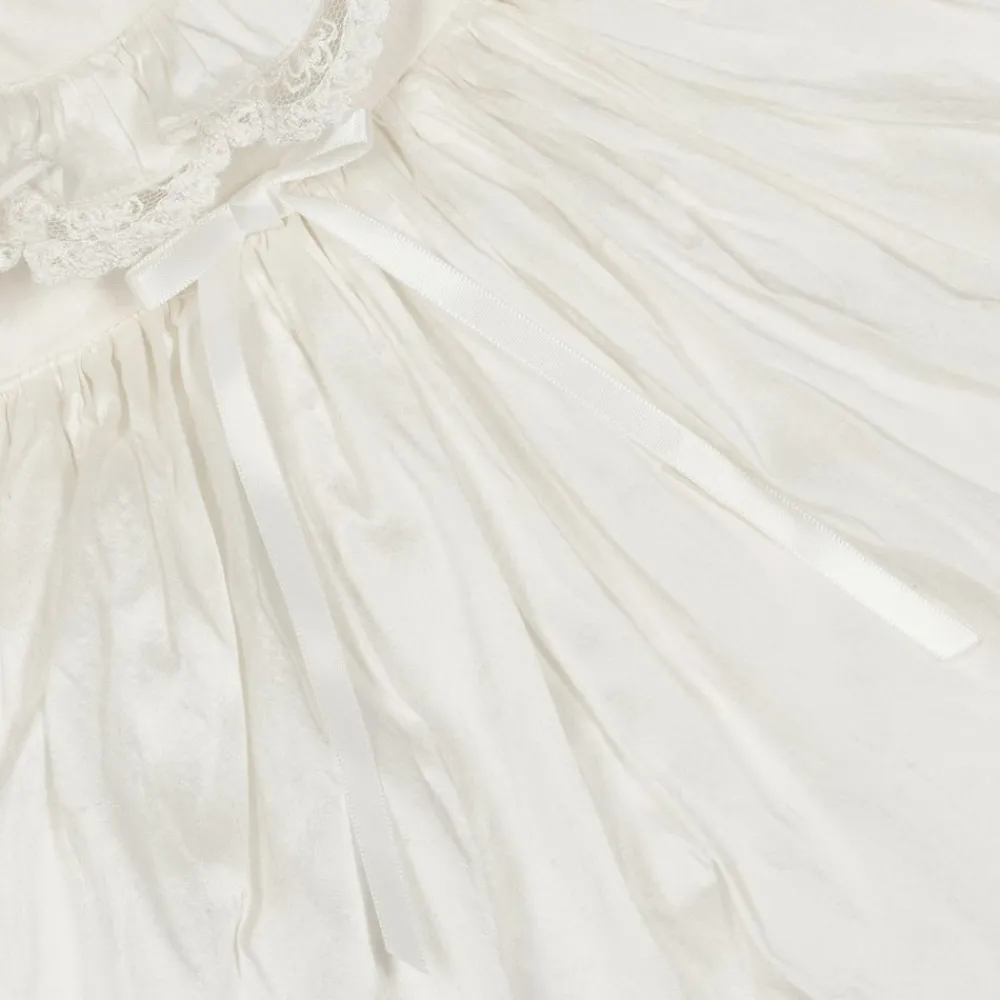 Sarah Louise Dresses*Baby Ivory Silk Dress Set