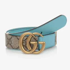 Gucci Clothing Accessories|Clothing Accessories*Beige & Blue GG Logo Belt