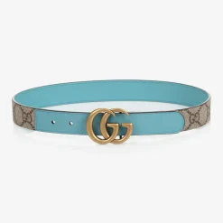 Gucci Clothing Accessories|Clothing Accessories*Beige & Blue GG Logo Belt