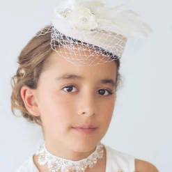 Sienna Likes To Party Hats*Beige & Ivory Occasion Hat