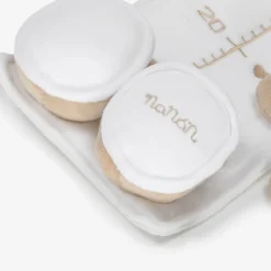 Nanán Nursery Accessories*Beige & White Teddy Bear Height Chart (130cm)