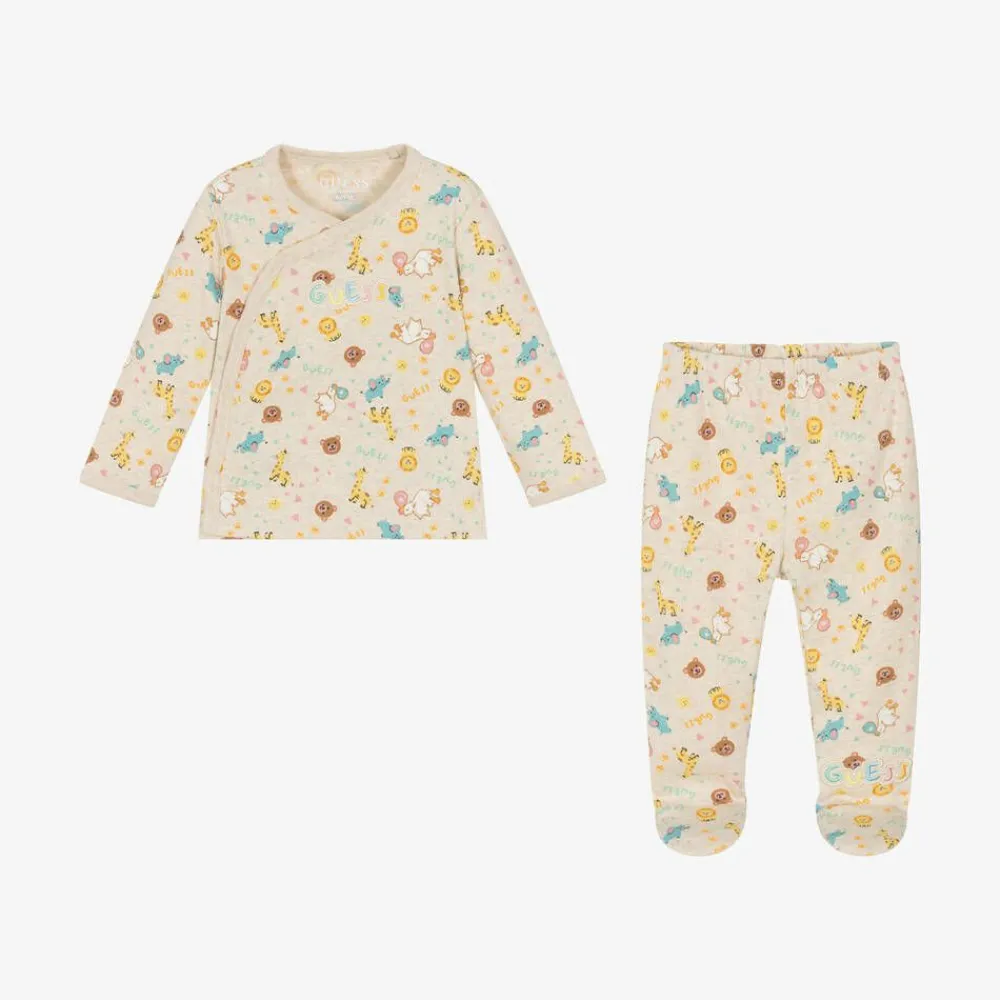 Guess Gifts|Babysuits*Beige Babysuit Gift Set
