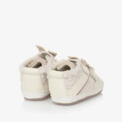 Mayoral Newborn Pre Walkers|Pre Walkers*Beige Borg Pre-Walker Trainers