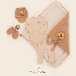 Jamiks Gifts|Nests*Beige Bouclé Fleece Bear Nest (64cm)