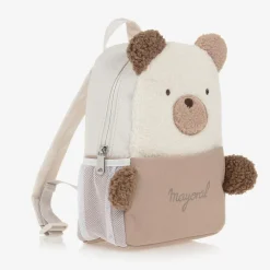 Mayoral Bags*Beige Bouclé Teddy Bear Backpack (25cm)