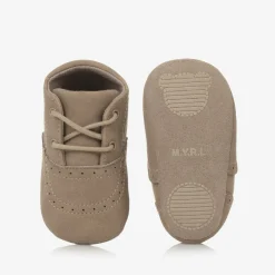 Mayoral Newborn Pre Walkers|Pre Walkers*Beige Brogue Pre-Walker Shoes