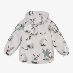 Molo Snowwear*Beige Bunny Rabbit Padded Ski Jacket