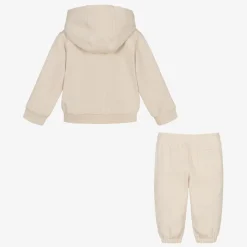 Versace Tracksuits|Tracksuits*Beige Cotton & Cashmere Baby Tracksuit