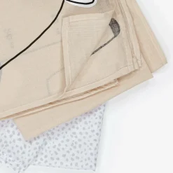 Mayoral Sleeping Accessories*Beige Cotton Baby Milestone Swaddles (2 Pack)