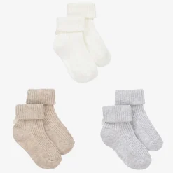 Tartine et Chocolat Socks*Beige Cotton Baby Socks (3 Pack)