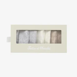 Tartine et Chocolat Socks*Beige Cotton Baby Socks (3 Pack)