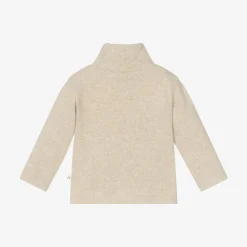 1 + in the family Tops*Beige Cotton Knit Turtleneck Baby Sweater