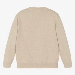 Mayoral Tops*Beige Cotton Knitted Sweater