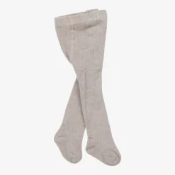 Mayoral Newborn Tights|Tights*Beige Cotton Ribbed Baby Tights