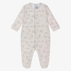 Babidu Babysuits*Beige Cotton Toys Babygrow