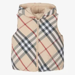 Burberry Coats & Jackets*Beige Down Padded Reversible Gilet PaleStone