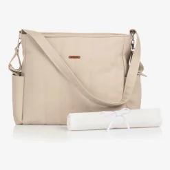Uzturre Gifts*Beige Faux Leather Baby Changing Bag (43cm)