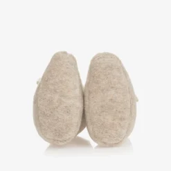 1 + in the family Booties|Booties*Beige Fleece Booties