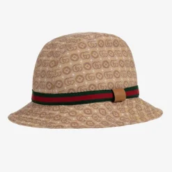 Gucci Hats*Beige GG Cotton Canvas Hat
