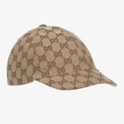 Gucci Hats*Beige GG Logo Canvas Cap