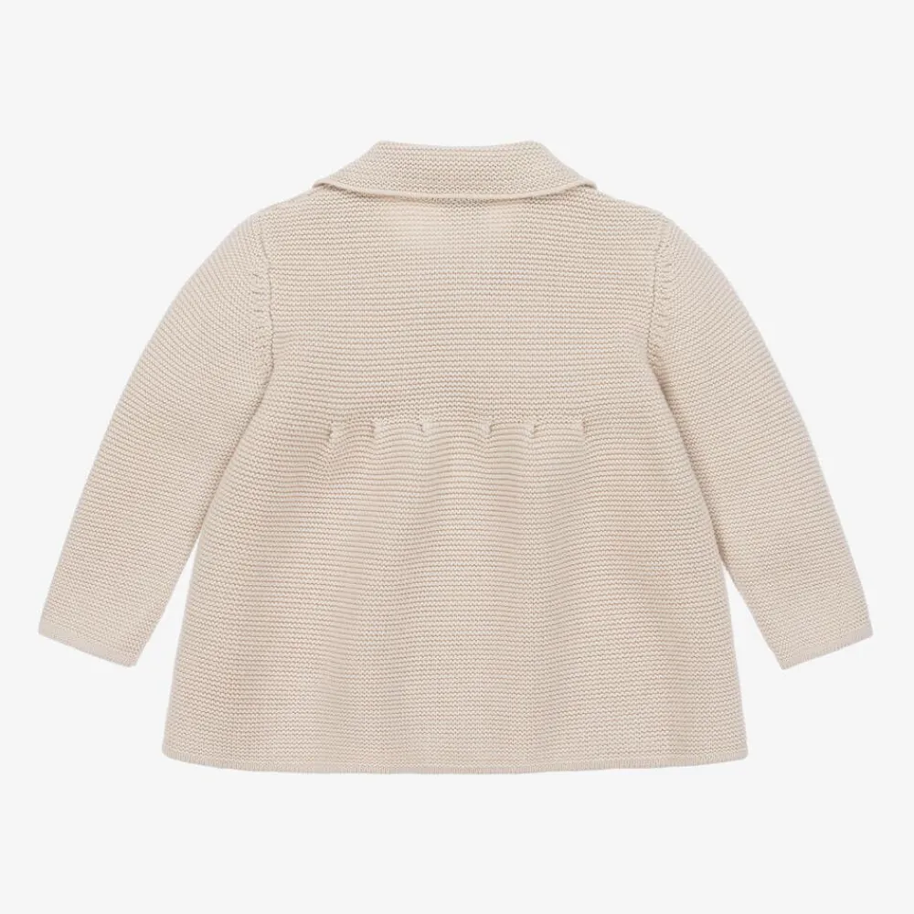 Artesanía Granlei Tops*Beige Knitted Baby Cardigan