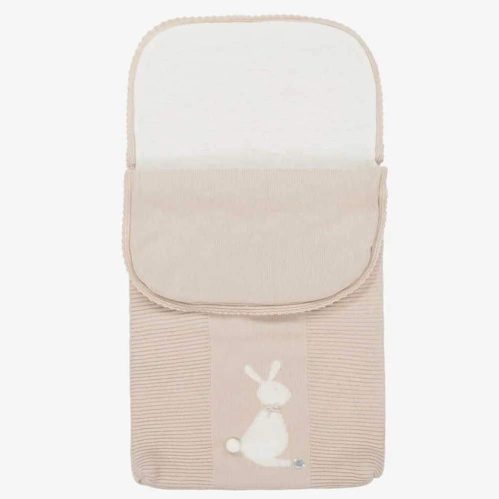 Artesanía Granlei Gifts*Beige Knitted Bunny Baby Nest (70cm)