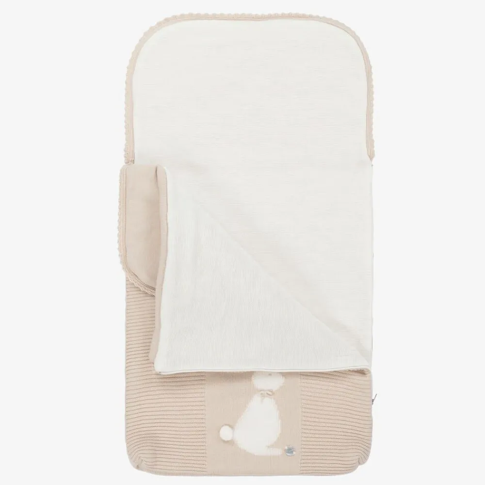 Artesanía Granlei Gifts*Beige Knitted Bunny Baby Nest (70cm)