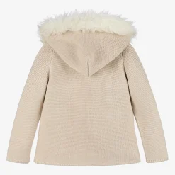 Artesanía Granlei Coats & Jackets*Beige Knitted Hooded Coat