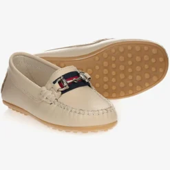 Childrens Classics Loafers & Moccasins|Loafers & Moccasins*Beige Leather Moccasin Shoes