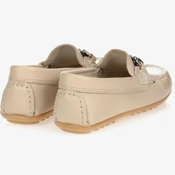 Childrens Classics Loafers & Moccasins|Loafers & Moccasins*Beige Leather Moccasin Shoes