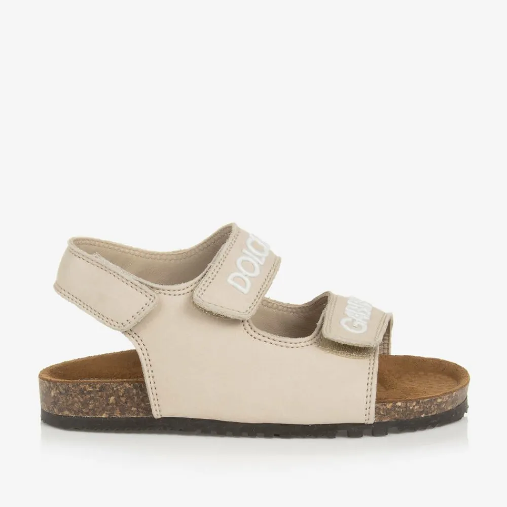 Dolce amp; Gabbana Sandals|Sandals*Beige Leather Sandals
