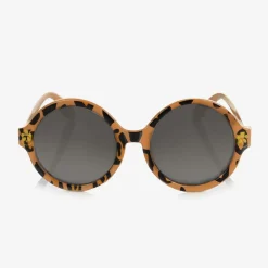 Mini Rodini Clothing Accessories|Clothing Accessories*Beige Leopard Print Round Sunglasses