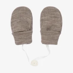 Joha Gloves & Mittens|Gloves & Mittens*Beige Merino Wool Baby Mittens