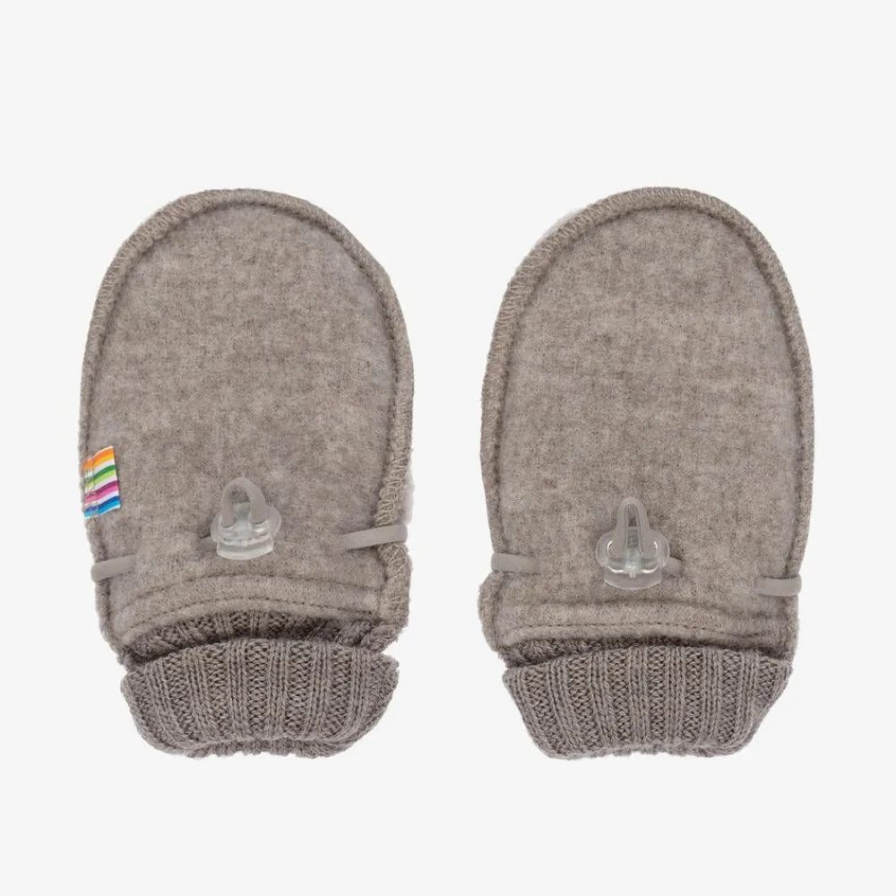 Joha Gloves & Mittens|Gloves & Mittens*Beige Merino Wool Baby Mittens