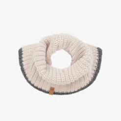 1 + in the family Scarves|Scarves*Beige Merino Wool Rib Knit Snood