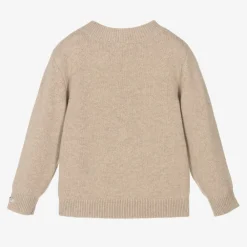 Donsje Tops*Beige Merino Wool Teddy Bear Sweater BiscottiMelange