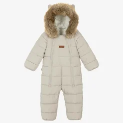 Töastie Snowwear|Snowwear*Beige Padded Snowsuit