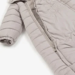 Mayoral Newborn Snowwear|Snowwear*Beige Padded Teddy Snowsuit